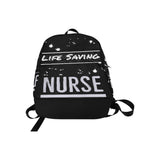 Life Saving Nurse B&W Backpack