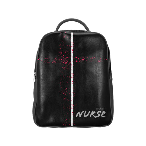 Leather Pink Noise Nurse Backpack